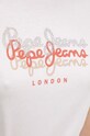 Pepe Jeans tricou din bumbac GALEY PL505941 alb