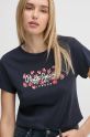 Pepe Jeans t-shirt bawełniany GINNY granatowy PL505945