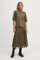 Βαμβακερό μπλουζάκι Pepe Jeans FRISIA PL505950 πράσινο AW24
