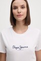 Bavlněné tričko Pepe Jeans FIORE bílá PL505951