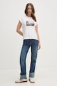 Хлопковая футболка Pepe Jeans GLORY PL505963 белый AW24