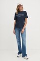 Βαμβακερό μπλουζάκι Pepe Jeans GABBY PL505968 σκούρο μπλε AW24
