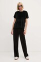 Joop! t-shirt welurowy 30043911 czarny AW24