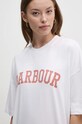 Bavlnené tričko Barbour biela LTS0652