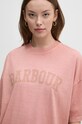 Barbour tricou din bumbac roz LTS0652