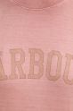 Barbour t-shirt bawełniany LTS0652 różowy