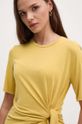 Majica kratkih rukava Sisley zlatna 350XL106A