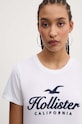 Hollister Co. pamut póló fehér KI357.3284.100