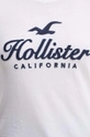 Βαμβακερό μπλουζάκι Hollister Co. KI357.3284.100 λευκό