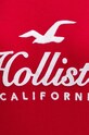 Βαμβακερό μπλουζάκι Hollister Co. KI357.3285.500 κόκκινο