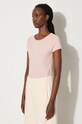 Vans t-shirt in cotone Premium Classics LX Baby Tee rosa VN000HM0BQL1