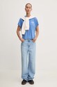 Bavlnené tričko Abercrombie & Fitch KI157.4307.101 modrá AW24