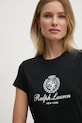 Bavlněné tričko Polo Ralph Lauren černá 211952901