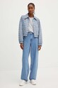 Bavlněné tričko Twinset 242TP2321 šedá AW24
