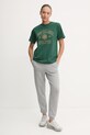 New Balance tricou din bumbac WT43548NWG verde AW24