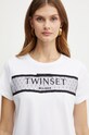 Twinset tricou din bumbac alb 242TT2290