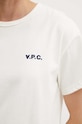 Bavlnené tričko A.P.C. t-shirt boxy petit vpc biela COHBQ.F26390