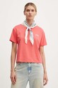 A.P.C. tricou din bumbac t-shirt boxy petit vpc portocaliu COHBQ.F26390