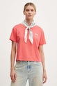 Bavlněné tričko A.P.C. t-shirt boxy petit vpc oranžová COHBQ.F26390
