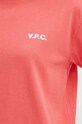 A.P.C. tricou din bumbac t-shirt boxy petit vpc COHBQ.F26390 portocaliu