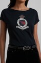 Lauren Ralph Lauren t-shirt bawełniany czarny 200955438