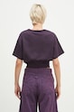 Oblečenie Bavlnené tričko Alpha Industries Waisted 148070 fialová