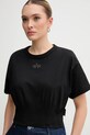 Alpha Industries tricou din bumbac Waisted negru 148070