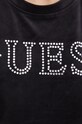 Velurové tričko Guess COUTURE V4BI29.KBXI2 černá
