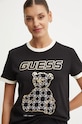 Oblečení Bavlněné tričko Guess MIDGE V4BI02.K8FQ4 černá