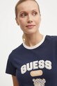 Бавовняна футболка Guess SARAH темно-синій V4BI10.KA260