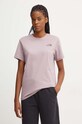 Βαμβακερό μπλουζάκι The North Face S/S Relaxed Redbox Tee NF0A87NK7AI1 μωβ AW24