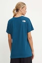 Odzież The North Face t-shirt bawełniany Tee Varsity Graphic NF0A89CQ1NO1 turkusowy