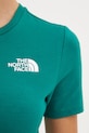 Μπλουζάκι The North Face Crop S/S Tee τιρκουάζ NF0A55AONL11