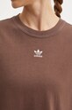 Бавовняна футболка adidas Originals IX6981 коричневий