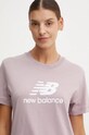 Bavlněné tričko New Balance WT41502ICW fialová AW24