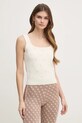 Топ с примесью шерсти Guess SARAH бежевый W4BR0C.Z3JD2