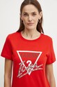 Дрехи Памучна тениска Guess W4BI20.I3Z14 червен