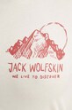Bavlněné tričko Jack Wolfskin Bergblick A60069 béžová