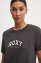 Roxy tricou din bumbac Noon Ocean gri ERJZT05793