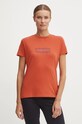Bavlnené tričko Napapijri S-Suze potlač oranžová NP0A4HZAR1B1