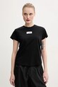 MM6 Maison Margiela t-shirt bawełniany bawełna czarny S52GC0327.S24312