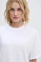 Bavlněné tričko MM6 Maison Margiela S62GD0192.S23588 bílá
