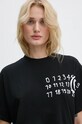 Бавовняна футболка MM6 Maison Margiela чорний S62GD0192.S23588