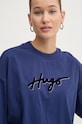 HUGO t-shirt bawełniany granatowy 50525278