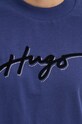 Хлопковая футболка HUGO 50525278 тёмно-синий