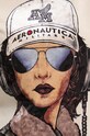 Aeronautica Militare t-shirt bawełniany TS2353DJ638 beżowy