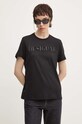 Desigual tricou din bumbac BRANDY negru 24WWTK24