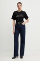 Victoria Beckham t-shirt bawełniany 1424JTS005949A czarny SS26