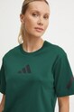 Хлопковая футболка adidas ZNE зелёный JF8889