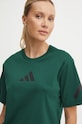 Бавовняна футболка adidas ZNE зелений JF8889